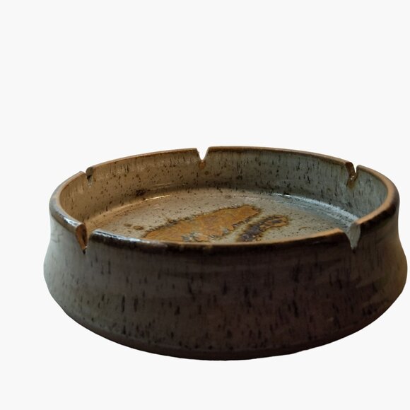 Handcrafted Ceramic Pottery Ashtray Artistic Glaze Large 11 inch - Picture 5 of 6